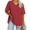 Z-Red, variant on Summer Womens Tops 2025 Plus Size V-neck Short Sleeved Solid Summer Base Shirt Sports T-shirt