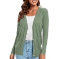 thumbnail image 3 of Urban CoCo Women's Button Down Lightweight Knit Cardigan Sweater with Pockets, 3 of 7