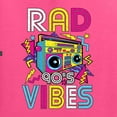 thumbnail image 2 of Rad 90's Vibes Vintage Men's Graphic T-Shirt, Neon Pink, Large, 2 of 5