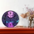 thumbnail image 2 of Yayeee 10" Wall Clock Battery Operated Quartz Round Silent Non-Ticking Home Decor, Pink Neon Road, 2 of 6