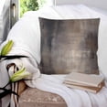 thumbnail image 4 of Brown Throw Pillow Covers, Soft Pillowcases with Invisible Zipper, Modern Abstract Art Ombre Oil Painting Decorative Square Pillow Cushion Covers for Living Room Couch Sofa Bed 24x24 Inches, 4 of 8