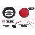 thumbnail image 7 of 4 Inches Round 6 Pack Red 10 LED Stop Turn Tail Light Brake Flush Truck Trailer DOT Compliant Includes Deluxe Install Kit with Grommets, Connectors and Ties, 7 of 7