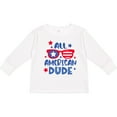 thumbnail image 3 of Inktastic 4th of July All American Dude with Red and Blue Glasses Boys Long Sleeve Toddler T-Shirt, 3 of 5