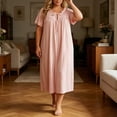 thumbnail image 5 of Asxite Womens Pajamas Casual Breathable Solid Sleeveless Loose Long Sleep Dress, 5 of 6