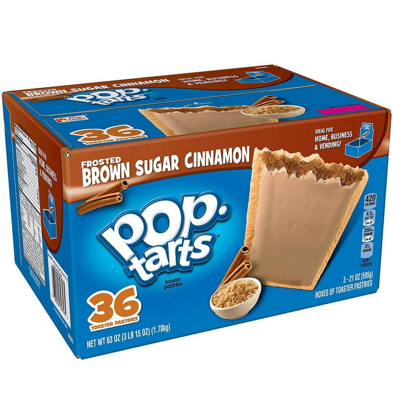 Kellogg's Pop-Tarts Frosted Toaster Pastries Frosted Brown Sugar  Cinnamon,1.76 Ounce (Pack of 36)