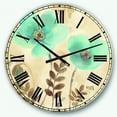 thumbnail image 1 of DesignArt Blue Poppies Cottage Flowers I Large Wall Clock, 1 of 2