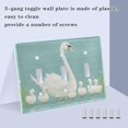 thumbnail image 3 of Yayeee Toggle Light Switch Wall Plate 3-Gang 6.37"x4.48" Decorative Outlet Cover, White Cartoon Swan, 3 of 7
