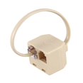 thumbnail image 2 of 6x Rj11 6p4c 2 Way Outlet Telephone Jack Line Splitter Adapter Beige, 2 of 5