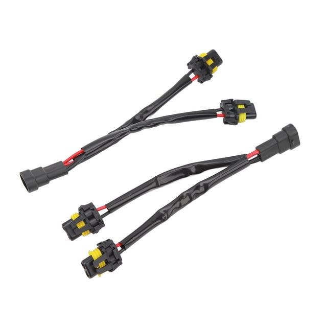 Male To Female Headlight Cable, 2 Pcs Headlight 2 Way Splitter Wires Plug and Play for Pickup