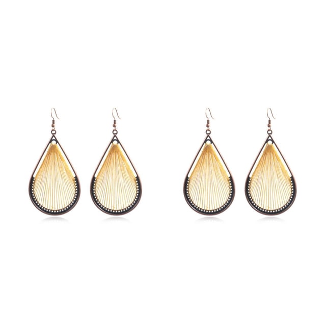 Minnieouse Pendientes de gota de agua para mujer y niña Amarillo 2piezas