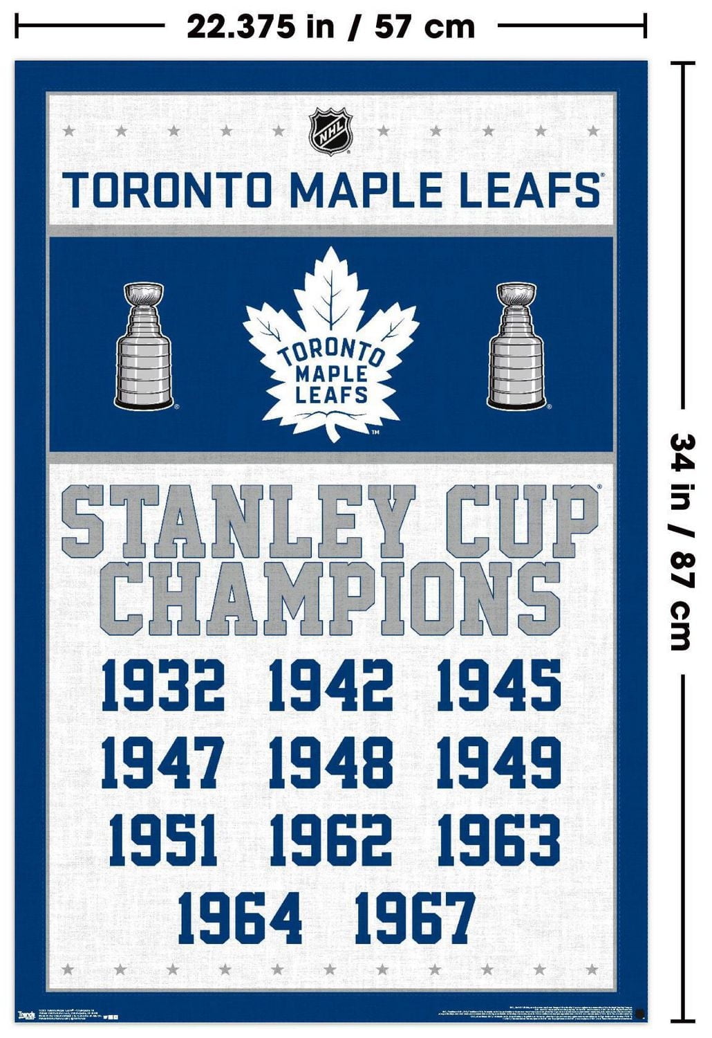 NHL Toronto Maple Leafs - Champions 16 Wall Poster, 22.375" x 34"