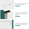 thumbnail image 5 of UrbanPro 18" 2-Drawer Modern Metal Filing Cabinet in Teal/White, 5 of 11