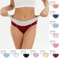 thumbnail image 2 of VISALY Cotton Panties for Women Pack, Cotton Panties Low Waist Stretch, Panties Pack Cotton Demifill Teen Girls Period Underwear Cotton Soft Women Panties briefs multipacks, 2-Pack | B- Orange,4XL, 2 of 5