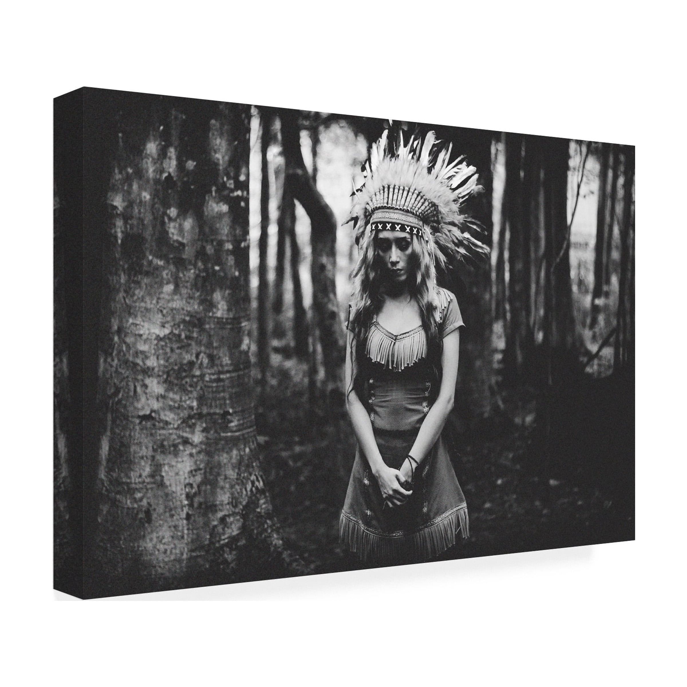 Bagasphotowork 'Black And White Mood In The Forest' Canvas Art