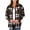 Dark Gray, variant on Plaid Flannel Shacket Jacket for Women Long Sleeve Button Lapel V Neck Front Pockets Classic Trendy Faux Wool Coat Dark Gray,XL