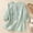 Green, variant on 3/4 Sleeve Linen Tops for Women Vintage Embroidered Blouse Solid Color V Neck Lantern Sleeve Flowy Top