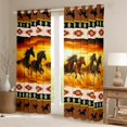thumbnail image 2 of Castle Fairy Horse Blackout Curtains Set of 2 (52x84 Each),Tribal Aztec Window Curtains, 2 of 6