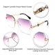 thumbnail image 5 of Gafas de Sol FEISEDY Clásicas Sin Montura B2567 con Montura de Metal para Mujer, 5 of 8