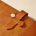thumbnail image 5 of Leather Business Notebook A5 Journal, Reusable Notebook with 224 Lined Pages and Metal Buckle Closure for Work Office Writing, Brown, 5 of 9