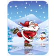 thumbnail image 1 of Christmas Santa Claus Ice Skating Mouse Pad, Hot Pad or Trivet, 1 of 1