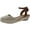 Linen W/ Metallic Flecks, variant on [Me Too Shoes Adult Women] Nikkie Mini-Wedge Sandal