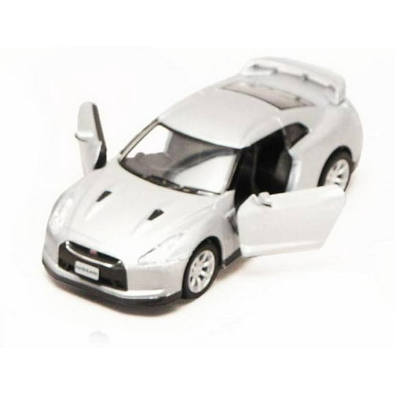 Nissan GT-R R35, Silver - Kinsmart 5340D - 1/36 scale Diecast Model Toy Car (Brand New, but NOT IN BOX)