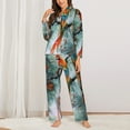 thumbnail image 2 of Rocae Exotic Birds Forest for Pajamas for Women Set Lounge Sets Women's Long-Sleeved Pj Set -Medium, 2 of 7
