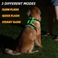 thumbnail image 4 of LED Light Up Dog Harness No Pull Adjustable Rechargeable Pet Vest Harness Small Medium Large Dogs Outdoor Walking Pet Supplies (Normal Blue,L), 4 of 7