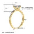 thumbnail image 4 of Anillo Turandoss con moissanita de 1,5 quilates, color D, VVS1, plata S925, 4 of 6