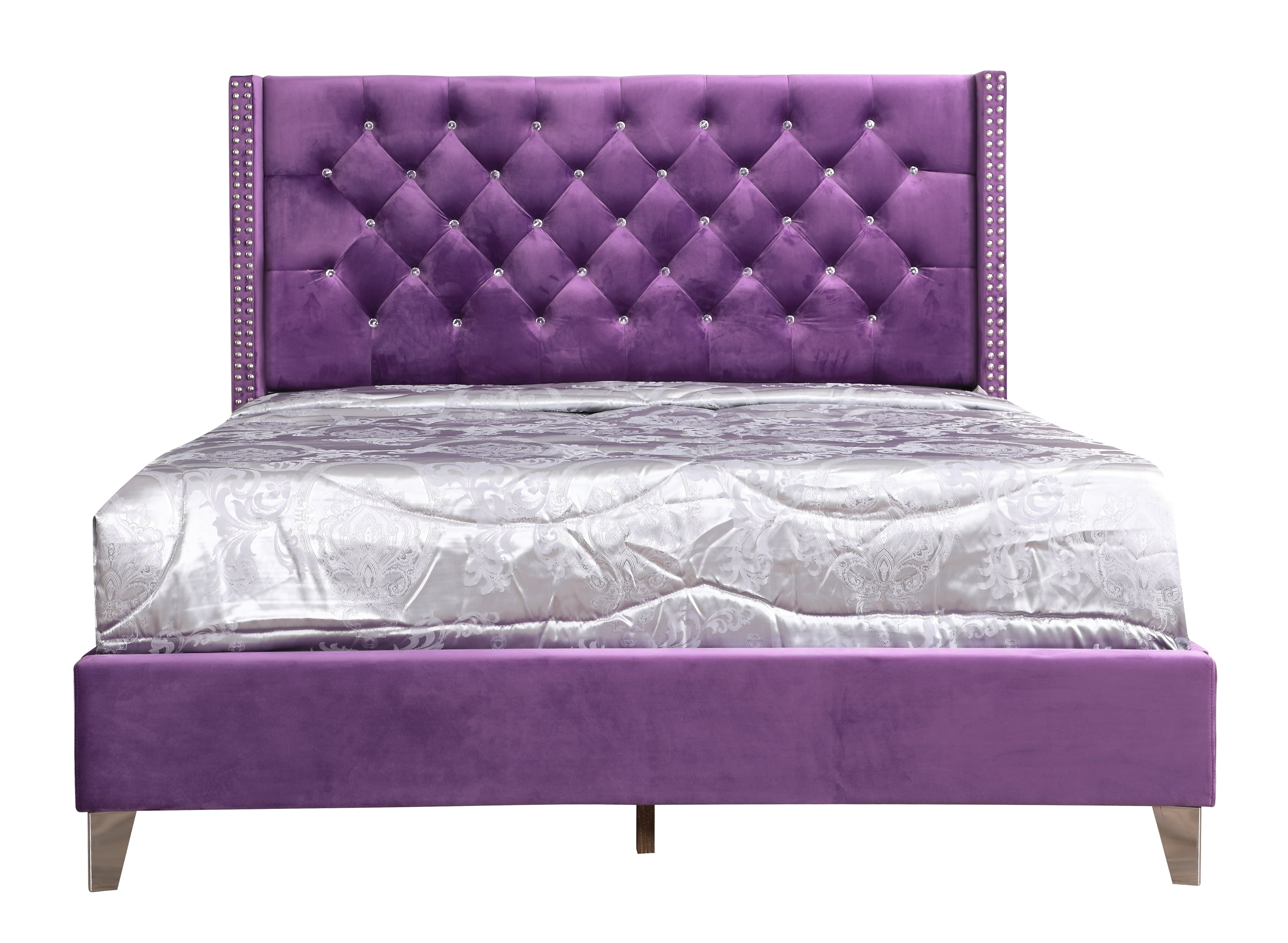 Glory Furniture Julie Full Bed in Purple Color