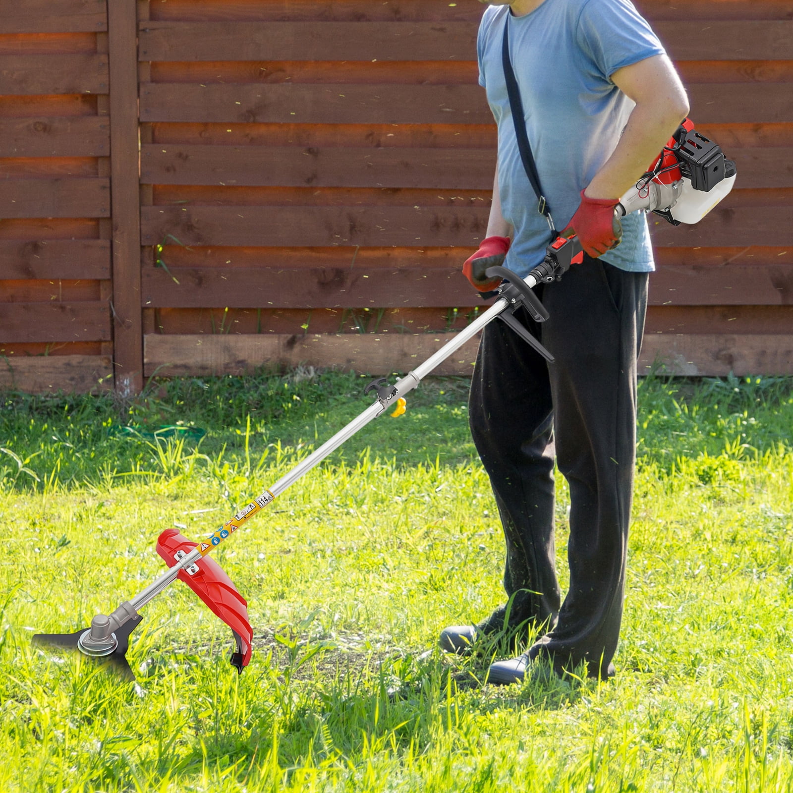 ChicHomey Multifunctional 52CC 2-Cycle Gas Powered Weed Eater,7-in-1 Multi-Head String Trimmer,Hedge Trimmer and Brush Cutter, Trimming Tool System for Grass Lawn Garden Yard Care