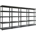 thumbnail image 3 of Slsy 4 Pack 72"H x 36"W x 18"D Garage Shelving, Heavy Duty Steel Shelving Storage Rack Shelves, 5 Tier Steel Shelf Rack Shelf Unit, 2000LB Capacity, 3 of 15