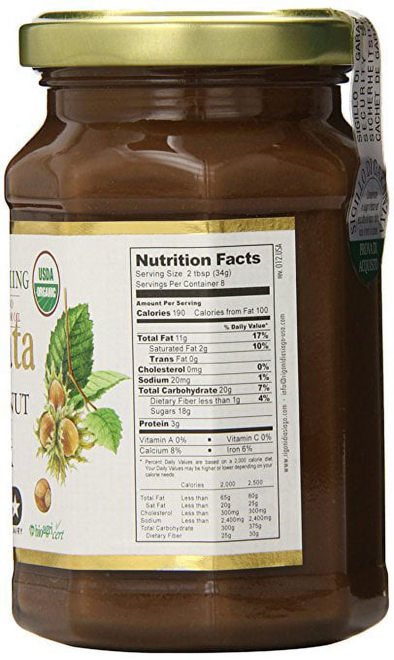 Nocciolata Organic Spread Hazelnut, 9.52 oz