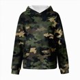 thumbnail image 4 of Staki Girl's Hoodie Fleece Sweatshirt Hooded Long Sleeve Pullover Tops Fall Winter Hoodies Outwear for Teen Girls 2-12Y(Army Green,10-11 Years), 4 of 6