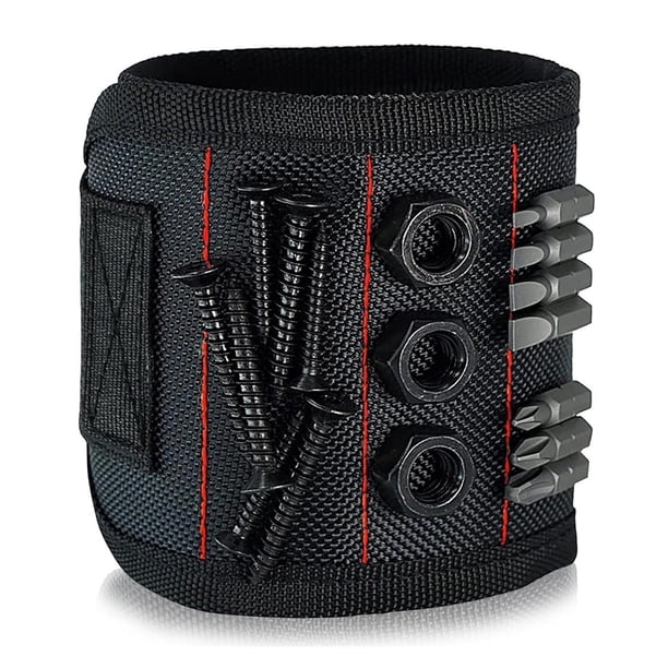 3 Filas De 5 Filas De Pulseras Magnéticas, Kit De Herramientas, Accesorios De Electricista, Carretilla Magnética, Tornillo De Adsorción, Muñequera Magnética