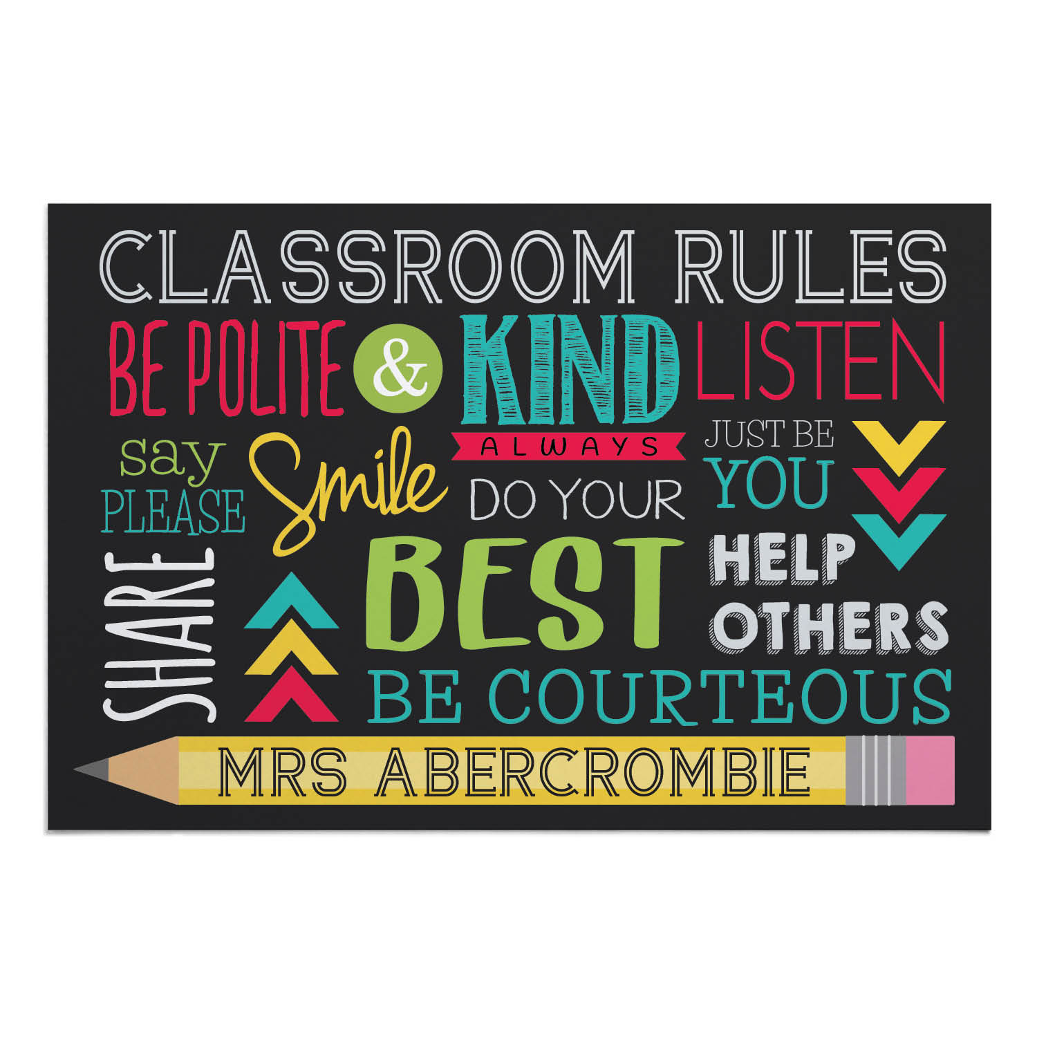 Classroom Rules Doormat