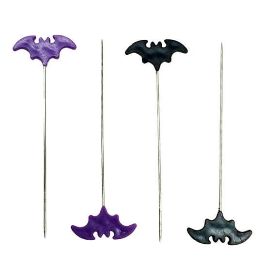 Yammee 50/100pcs Dressmaking Pins Halloween Bat Florists Sewing Pins DIY Sewing Positioning Pin Wedding Bouquet Decoration