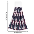 thumbnail image 2 of Haosy 2 Pack Kitchen Wash Cloths with Hanging Loops Absorbent Absorbent Quick Drying Hand Towels, Navy Blue Burgundy Houndstooth, 2 of 7
