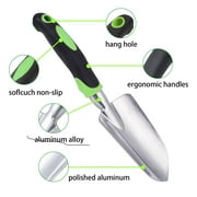Lnrkai Garden Trowel Hand Shovel, 11.8 Aluminum Alloy Wide Shovel for Planting Transplanting Weeding Moving, Gardening Hand Tools, Green
