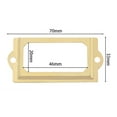 thumbnail image 2 of Bgsha 20Pcs Antique Brass Drawer Label Pull Cabinet Frame Handle File Name Card Holder, 2 of 7