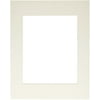 Photo Mat 11"X14" Single Hand-Cut W/Bevel Edge-Natural Linen W/White Core