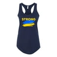 thumbnail image 2 of Ukranian Strong Vintage Ladies Racerback Tank Top, Navy, Small, 2 of 4