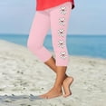 thumbnail image 2 of Fjofpr Toddler Girl Pants 5T Toddler Kids Fashion Baesball Print Summer Leisure Yoga Sports Frenum Cropped Pants Pink 5 Years, 2 of 4
