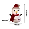 thumbnail image 4 of ​Glow The Dark Snowman Christmas Plush Stuffed Animal Toy - Soft LED Light Up, Night Light & Gift for Kids red, 4 of 6