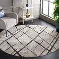thumbnail image 2 of SAFAVIEH Odyssey Dylan Trellis Area Rug, Grey/Black, 6'7" x 6'7" Round, 2 of 8