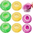 thumbnail image 1 of 90 piezas de cubiertas reutilizables para almacenamiento de alimentos, cubiertas elásticas coloridas para tazones, cubiertas de plástico para platos, para pícnic familiar al aire libre BANYUO Electrónica, 1 of 6