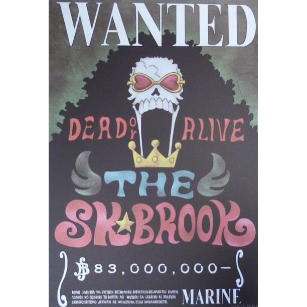 One Piece Wanted Poster Brook New World Walmart Com Walmart Com One Piece Wanted Poster Brook New World Walmart Com Walmart Com