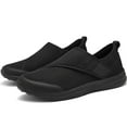thumbnail image 3 of DADAWEN Women's Adjustable Wide Width Waking Shoes Breathable Lightweight Sneakers Black 5.5US, 3 of 5
