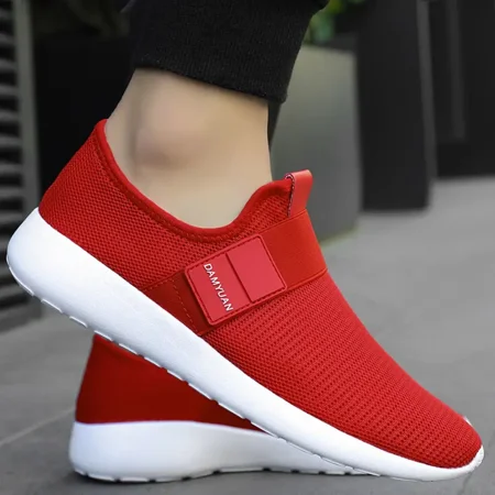 

Men‘s Breathable Hook And Loop Fastener Running Shoes