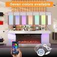 thumbnail image 2 of WIAWG Fireplace TV Stand for TVs up to 70 Inch with 7 Colors LED Light&12 Colors Flame, 2-Level Heat,White & Black, 2 of 9